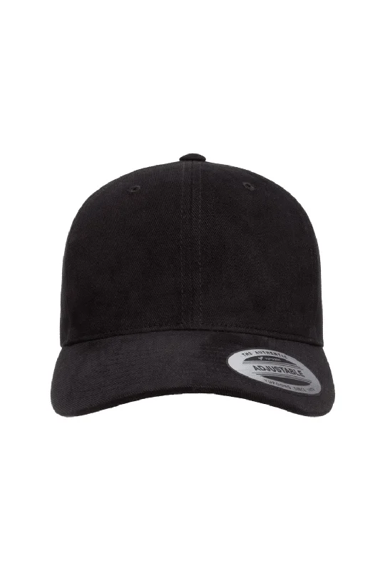 Mens hats for fishing-Yupoong Mens Adjustable Hat - Black