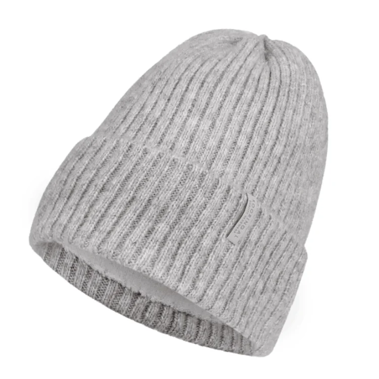 Beanies & Headbands with Light Knit-Kooringal Ladies Beanie Yulara - Light Grey