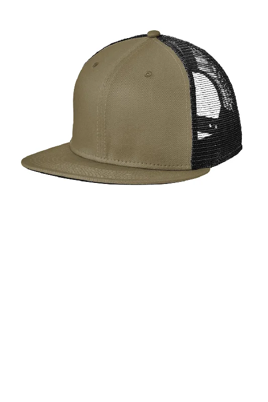 Mens hats for humid conditions-New Era Mens Snapback Trucker Hat - Olive Green/Black