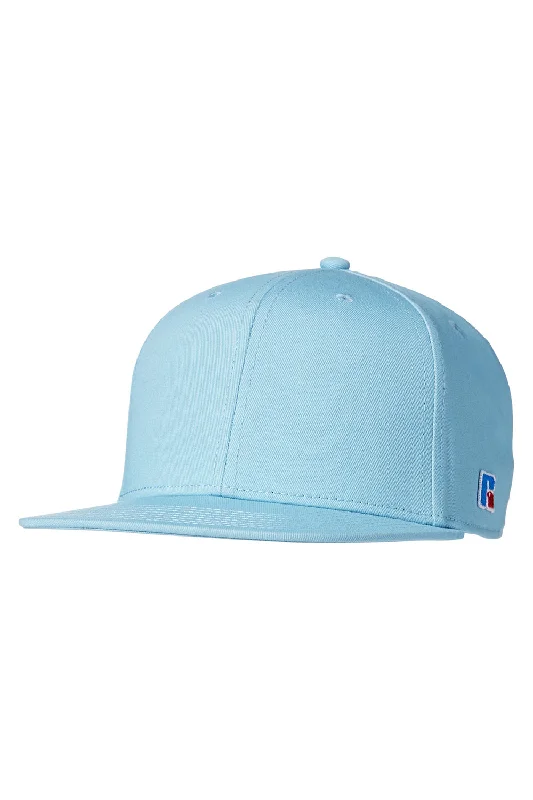 Mens hats with playful prints-Russell Athletic Mens R Snapback Hat - Blue