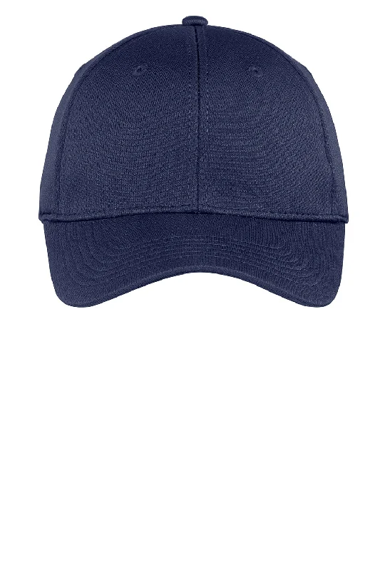 Mens hats for chilly mornings-Sport-Tek Mens Moisture Wicking Adjustable Hat - True Navy Blue