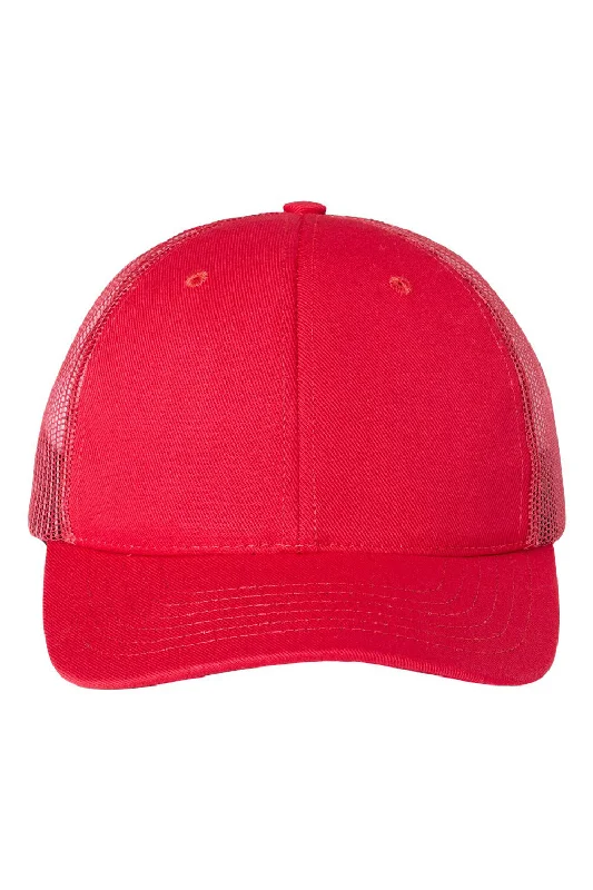 Mens hats for icy weather-Classic Caps Mens USA Made Snapback Trucker Hat - Red