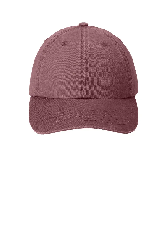 Mens hats for warm days-Port Authority Mens Adjustable Hat - Maroon