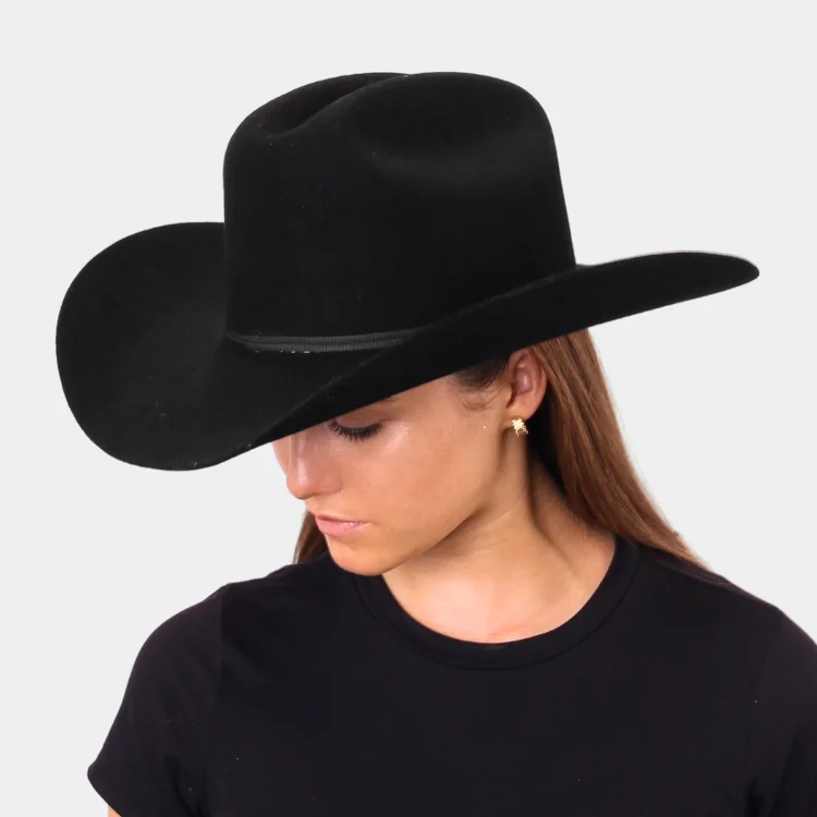 Beanies & Headbands for Slim Fit-Wrangler Brodie Cowboy Hat - Black