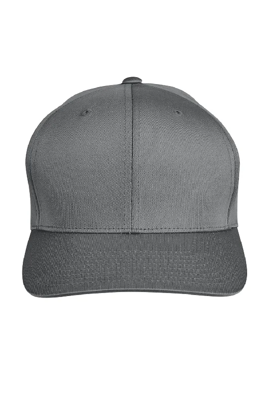 Mens hats for team sports-Team 365 Mens Zone Performance Moisture Wicking Snapback Hat - Graphite Grey