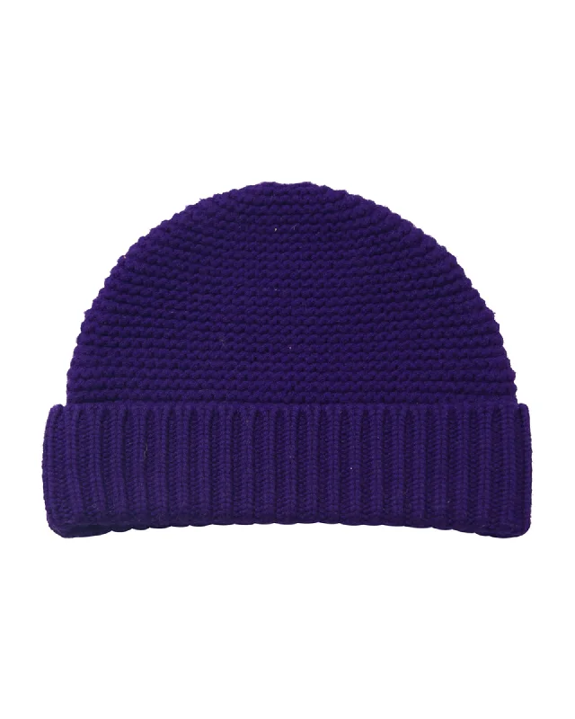 Warm wool hats for stylish layeringLouis Vuitton Constance Knit Bonnet in Purple Wool