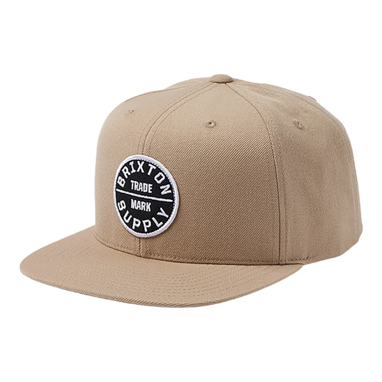 Beanies & Headbands for Large Heads-Brixton Oath III Snapback - Sand