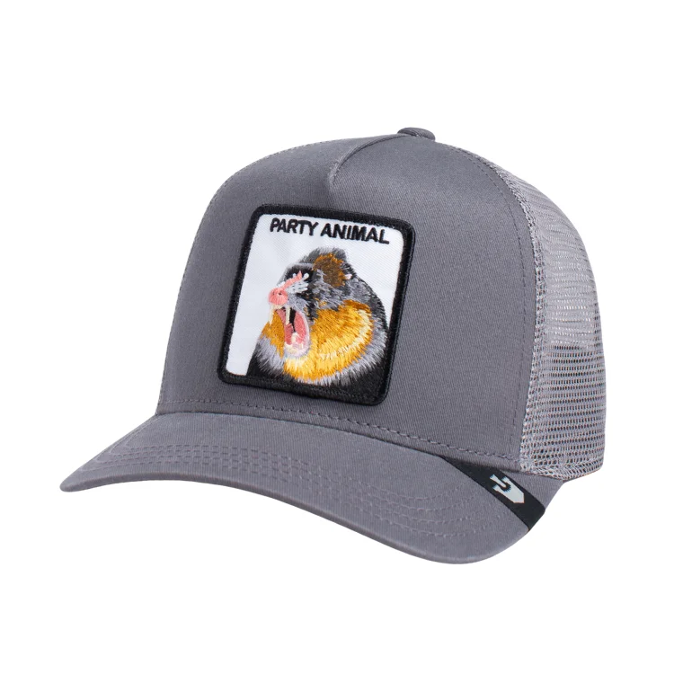 Beanies & Headbands for Icy Mornings-Goorin Brothers Party Animal Trucker - Grey