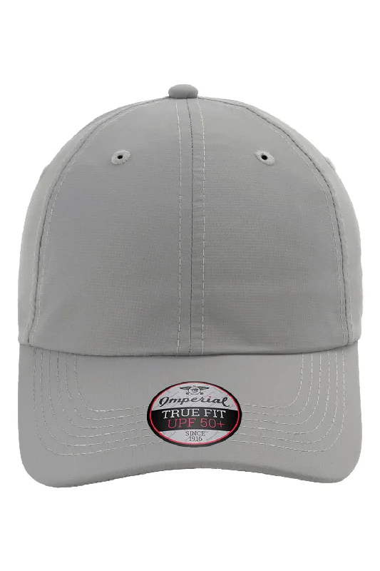 Mens hats for rugby-Imperial Mens The Original Performance Moisture Wicking Adjustable Hat - Frost Grey