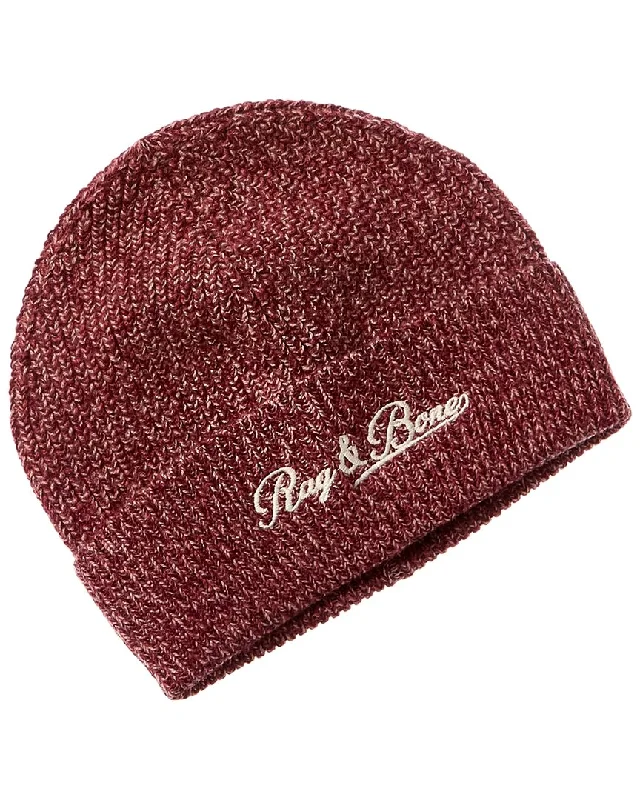 Wool hats for cozy outdoor adventures-rag & bone Rb Heritage Wool & Cashmere-Blend Beanie