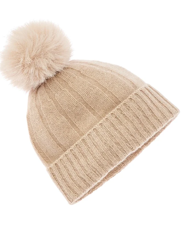 Phenix Wide Rib Cuffed Cashmere Hat