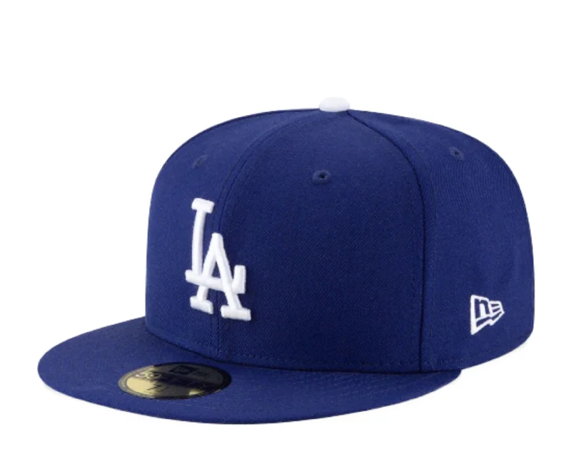 Wool hats for cold-weather hiking trips-New Era 59Fifty MLB Los Angeles Dodgers Wool Royal Blue Fitted Hat 11941907