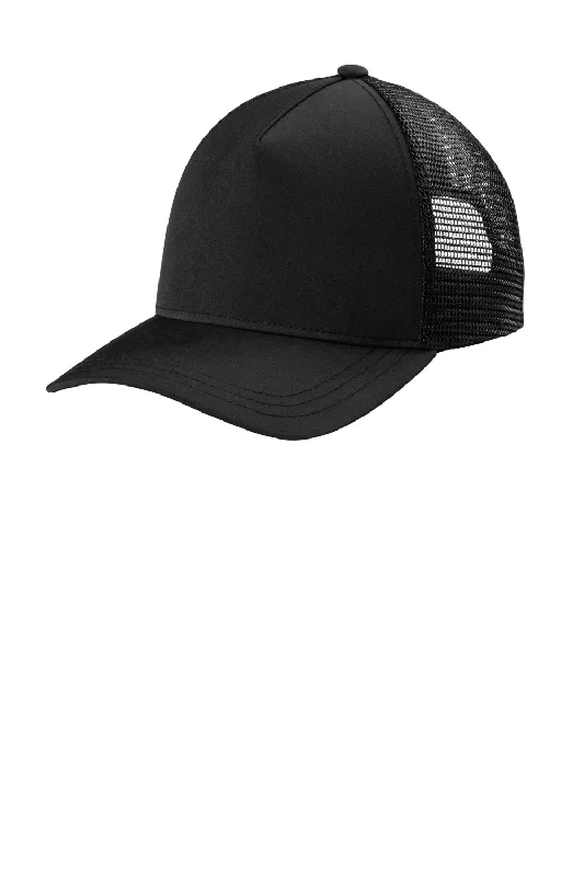 Mens hats for comfy nights-Ogio Mens Fusion Moisture Wicking Adjustable Trucker Hat - Blacktop