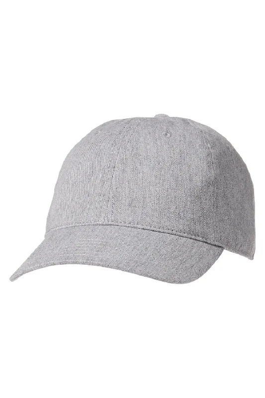 Mens hats with sweat-wicking-Russell Athletic Mens R Adjustable Dad Hat - Heather Grey