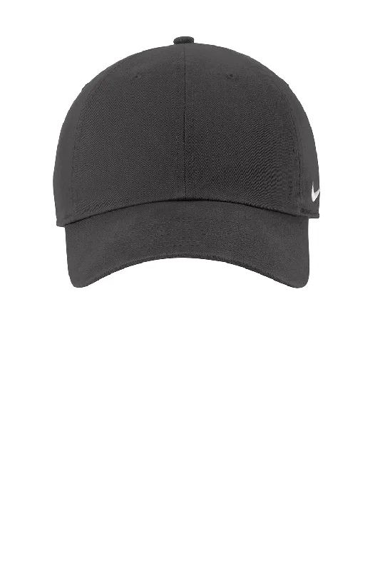 Mens hats with smooth softness-Nike Mens Heritage 86 Adjustable Hat - Anthracite Grey