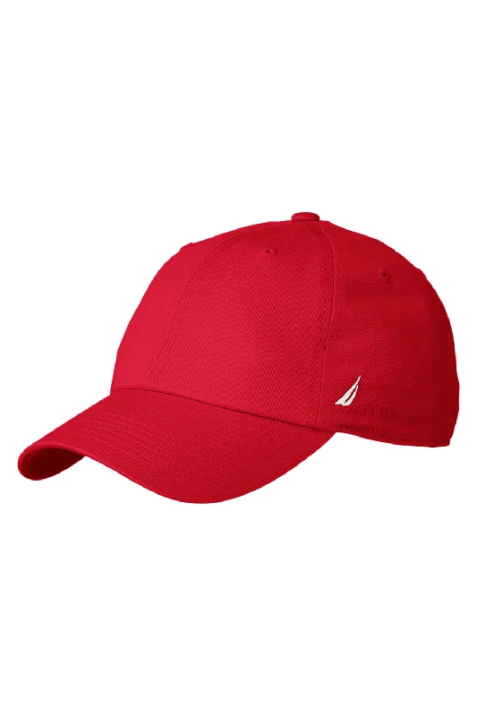 Mens hats for casual strolls-Nautica Mens J Class Adjustable Hat - True Red