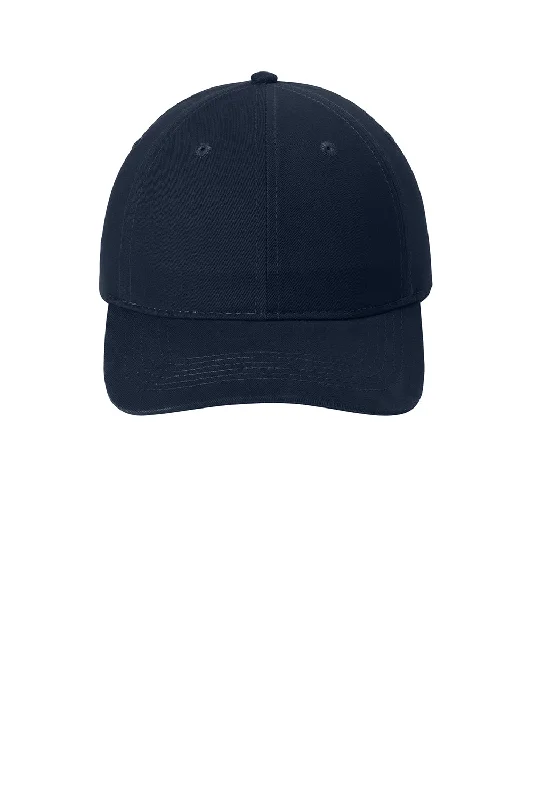 Mens hats for sports sessions-Port & Company Mens Brushed Twill Adjustable Hat - Navy Blue