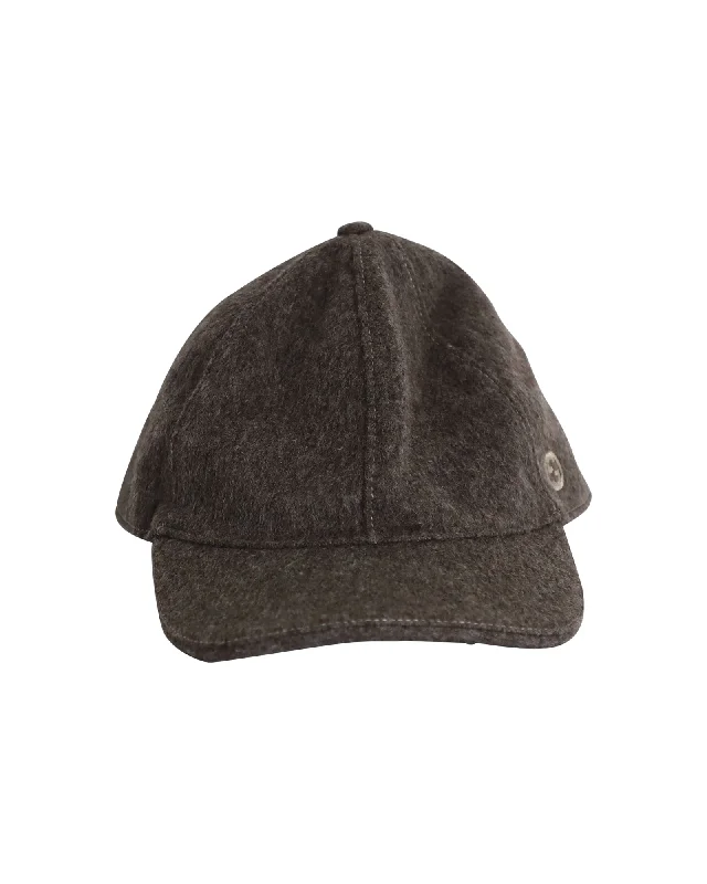 Wool hats for winter essentials-Gucci Baseball Cap in Brown Wool