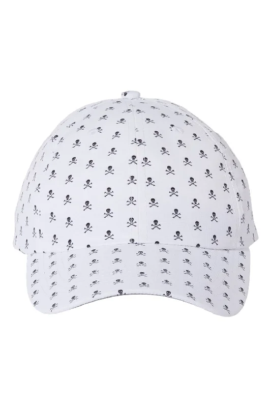 Mens hats with tactical style-Imperial Mens Alter Ego Moisture Wicking Adjustable Hat - White Skulls