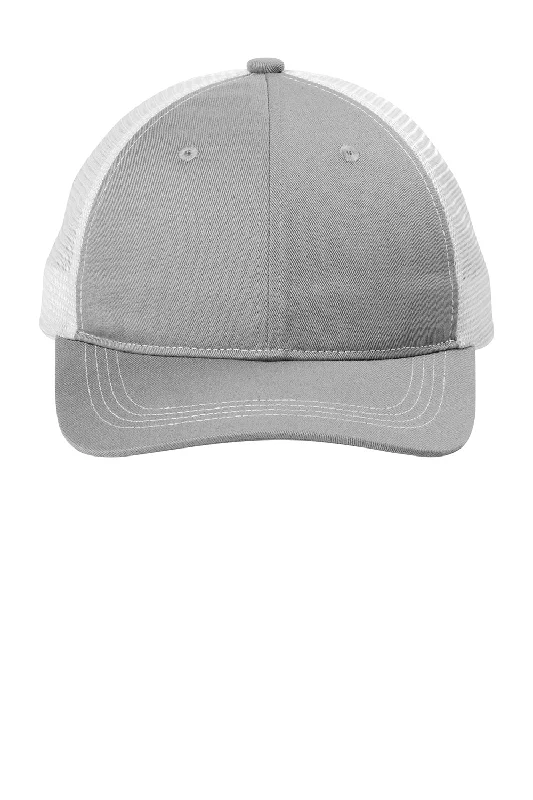 Mens hats for quick strolls-Port Authority Mens Snapback Trucker Hat - Gusty Grey/White