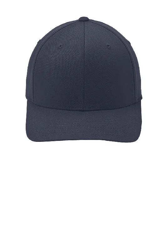 Mens hats for mild evenings-Port Authority Mens Stretch Fit Hat - True Navy Blue