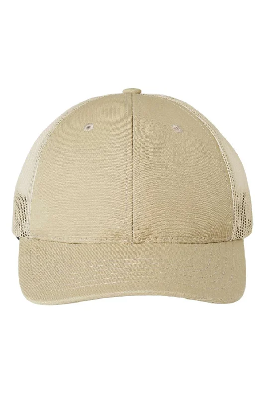 Mens hats for basketball-Classic Caps Mens USA Made Snapback Trucker Hat - Khaki Brown