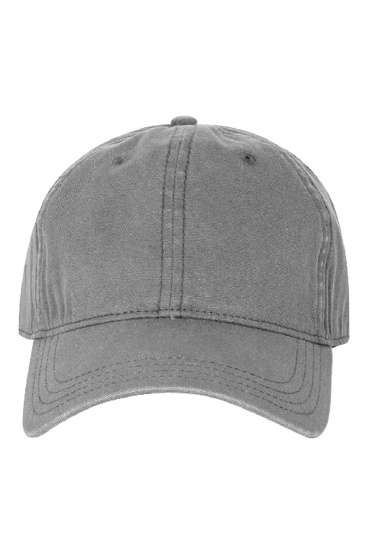 Mens hats with quirky patterns-Dri Duck Mens Woodend Moisture Wicking Adjustable Hat - Grey