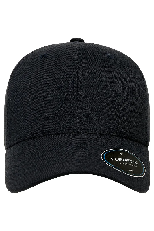 Mens hats with simple designs-Flexfit Mens NU Stretch Fit Hat - Dark Navy Blue