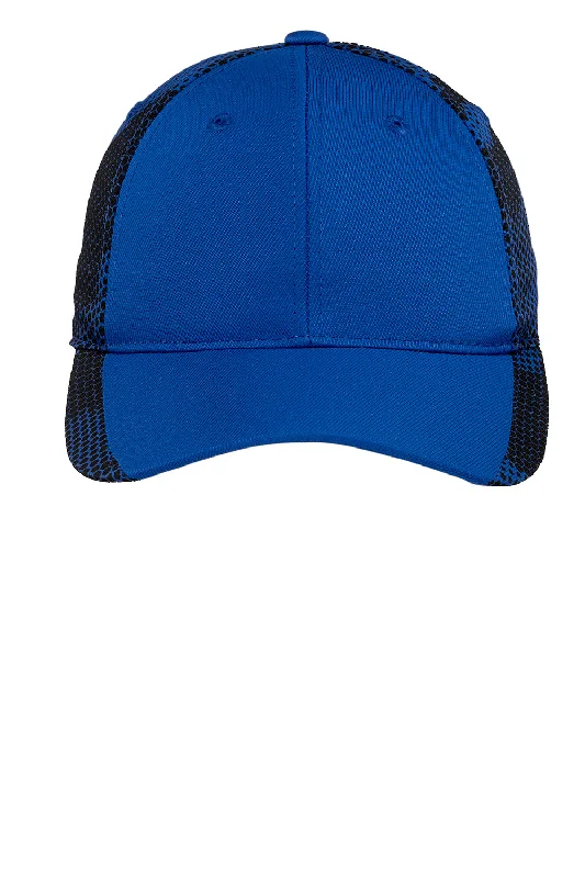 Mens hats for track running-Sport-Tek Mens CamoHex Moisture Wicking Adjustable Hat - True Royal Blue