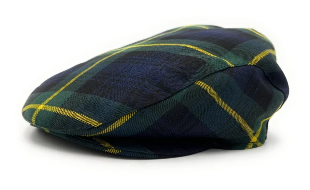 Beanies & Headbands for Muddy Trails-Linney Authentic Tartan Country Cap - Dress Gordon