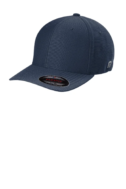 Mens hats for short strolls-TravisMathew Mens Rad Flexfit Hat - Blue Nights