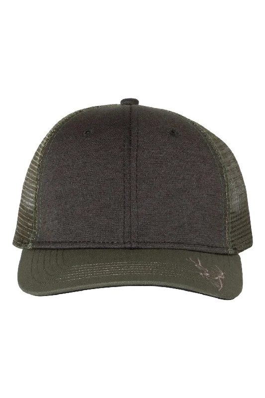 Mens hats for chilly evenings-Dri Duck Mens Buck Head Snapback Trucker Hat - Heather Charcoal Grey/Fatigue