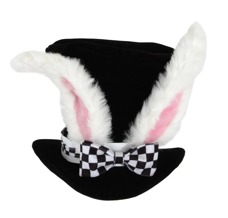 Beanies & Headbands for Tough Duty-Elope - White Rabbit Top Hat