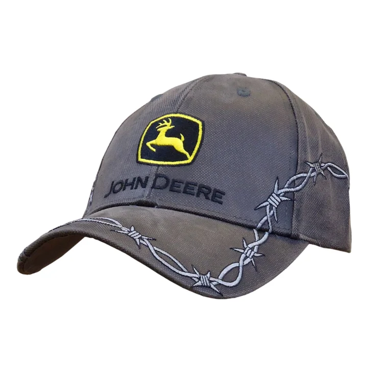 Beanies & Headbands for Peak Walks-John Deere Oilskin Cap - Charcoal