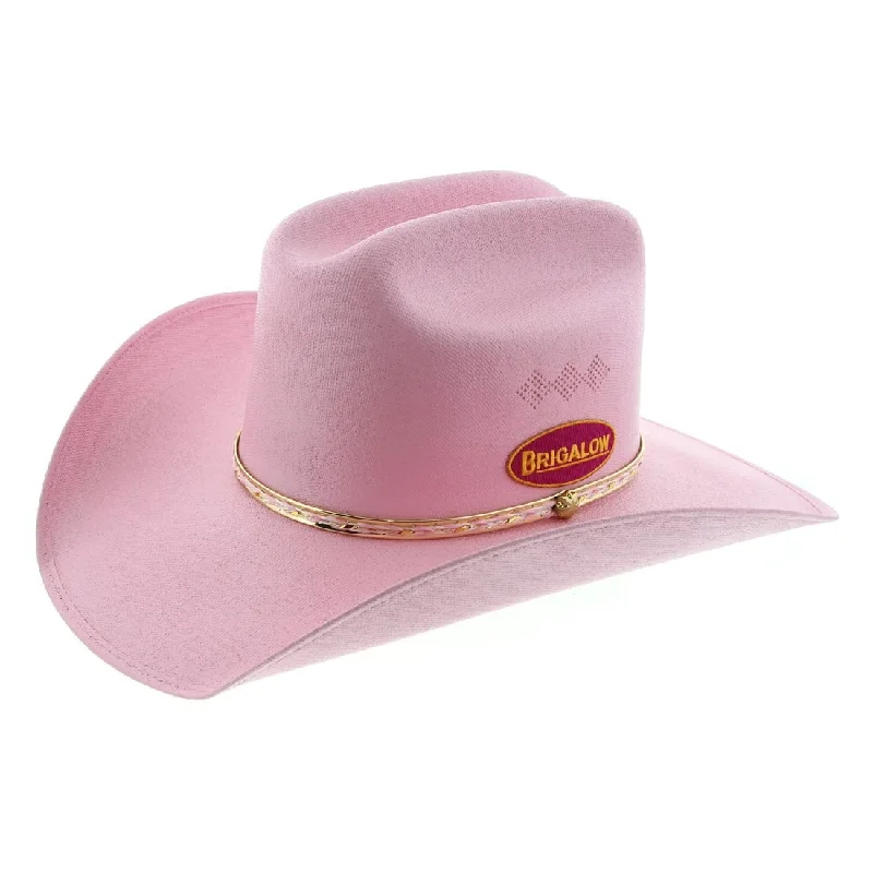 Beanies & Headbands for Wet Runs-Brigalow Adults Coloured Straw Cheyenne Hat - Light Pink