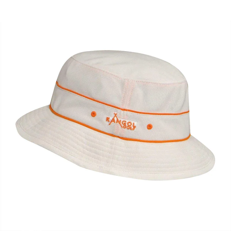 bucket hats for fun and practical sun protection-KANGOL Samuel L. Jackson Pique Lahinch Bucket Hat