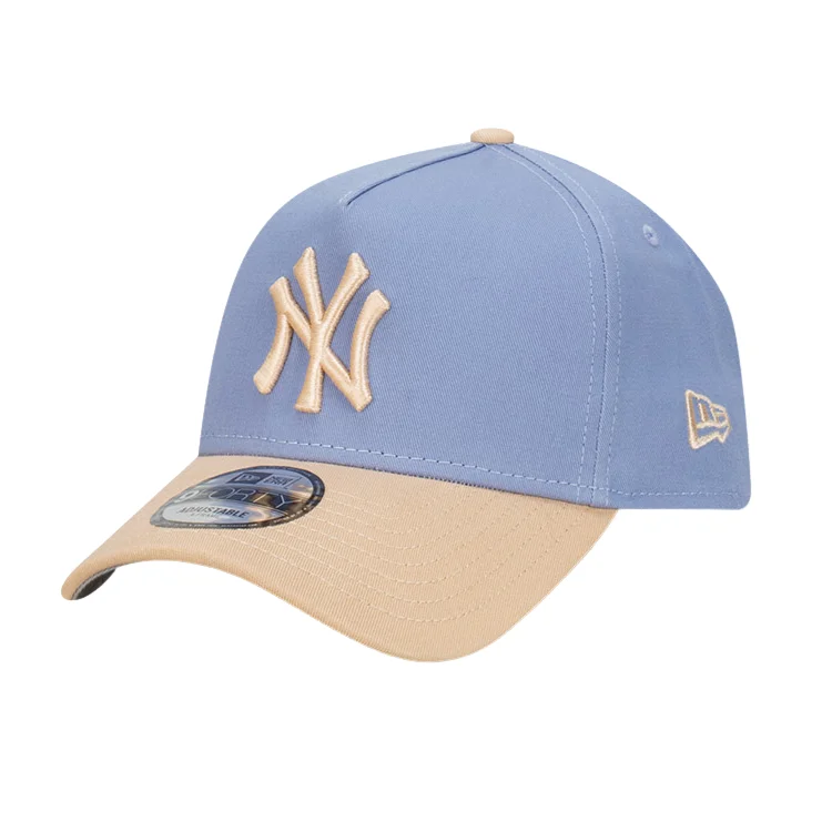 Beanies & Headbands with Vintage Stripes-New Era New York Yankees 9FORTY A Frame - Blueberry Cream