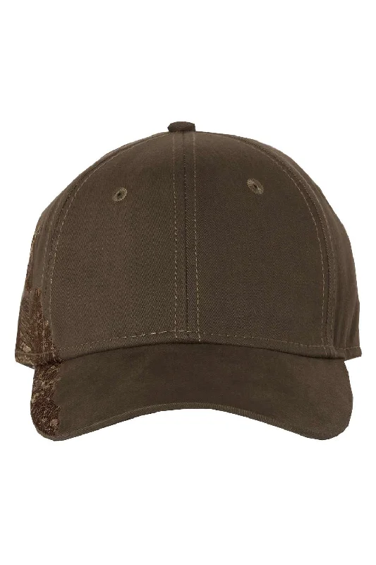 Mens hats for festivals-Dri Duck Mens Excavating Adjustable Hat - Dark Brown