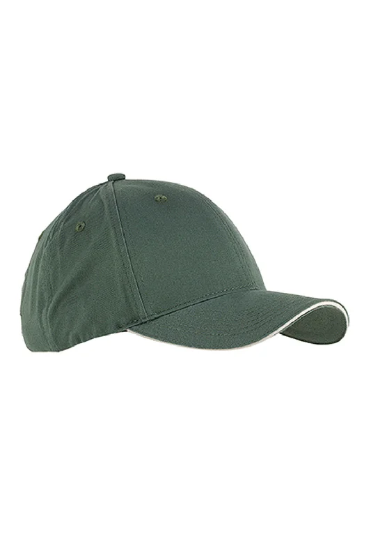 Mens hats for fishing-Big Accessories Mens Sandwich Bill Adjustable Hat - Olive Green/Stone