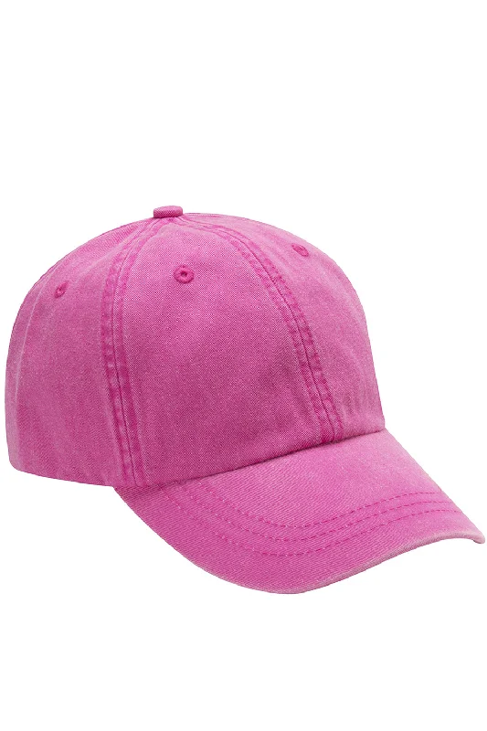 Mens hats with sweat-proof fabric-Adams Mens Adjustable Hat - Neon Pink