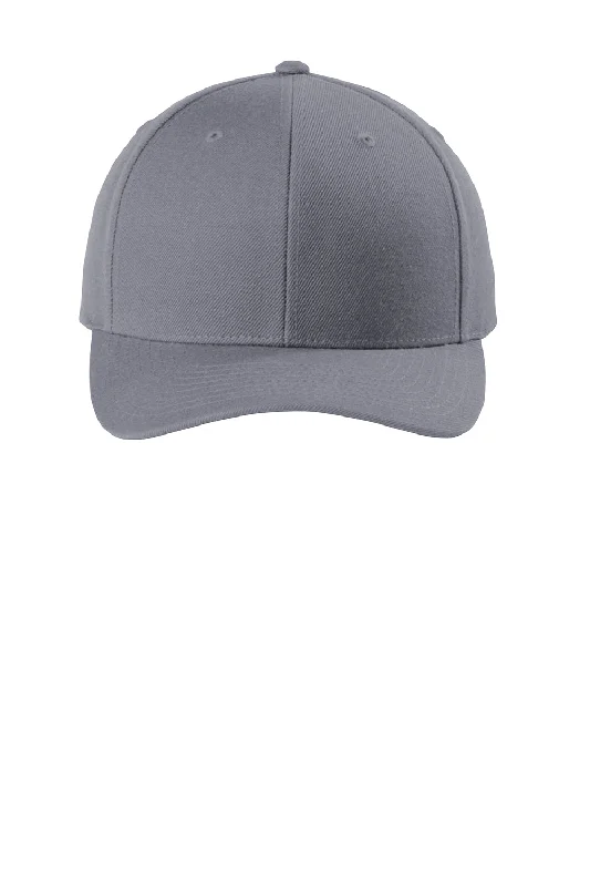 Mens hats for kayaking-Sport-Tek Mens Curve Bill Snapback Hat - Graphite Grey