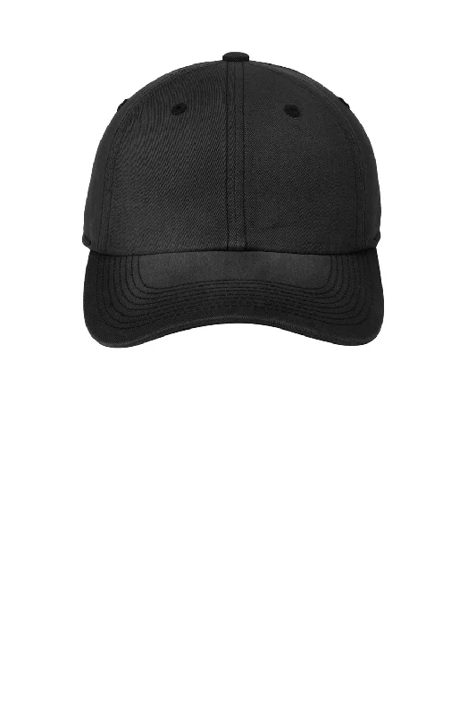 Mens hats with mesh panels-Port Authority Mens Adjustable Hat - Black