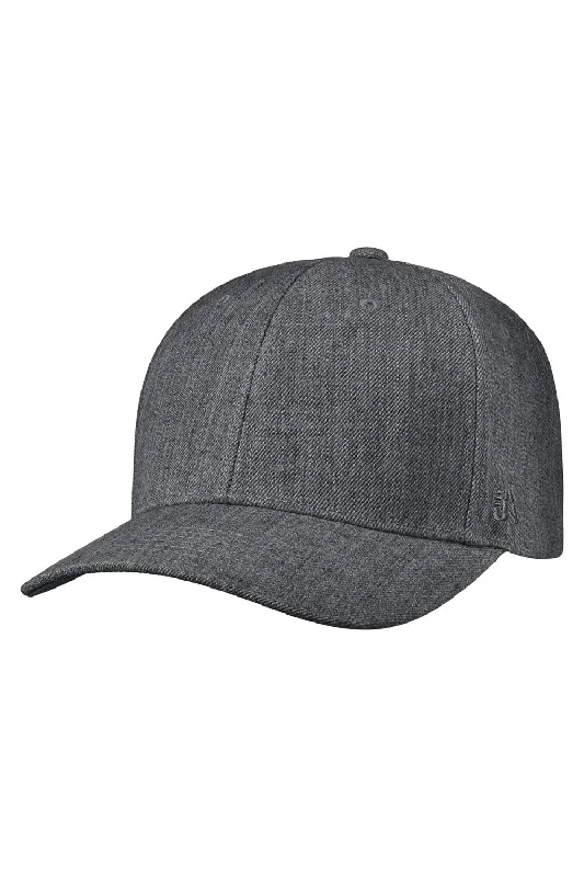 Mens hats with rugged finish-J America Mens Mammoth Snapback Hat - Heather Dark Grey