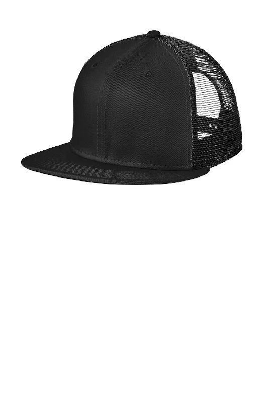 Mens hats for softball-New Era Mens Snapback Trucker Hat - Black