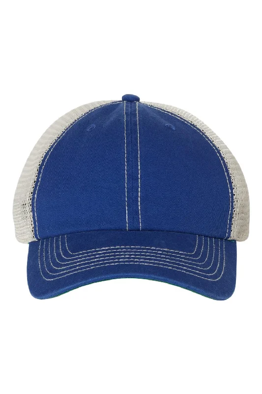 Mens hats for transitional weather-47 Brand Mens Trawler Snapback Hat - Royal Blue/Stone