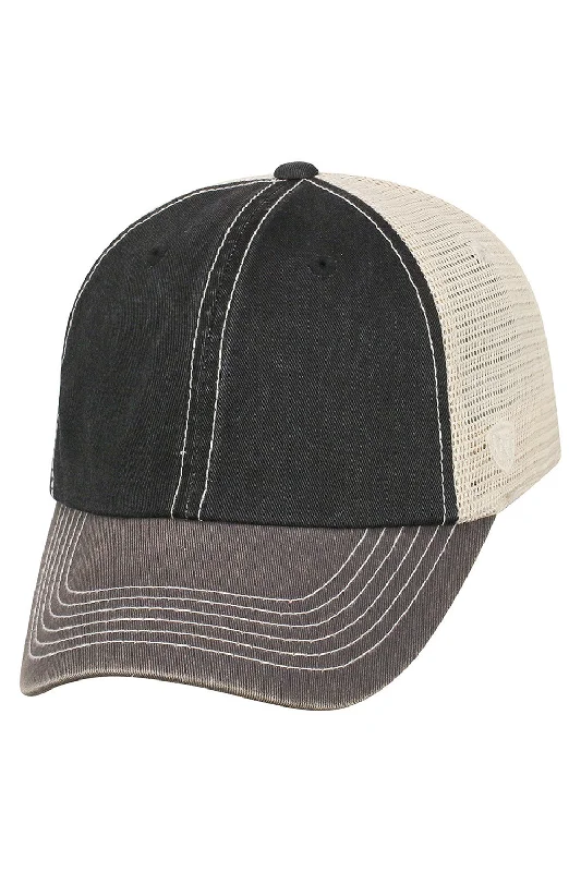 Mens hats with sustainable cotton-J America Mens Offroad Snapback Hat - Black