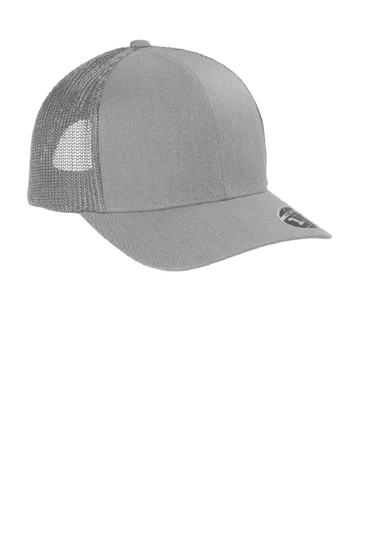 Mens hats for custom sizes-TravisMathew Mens Cruz Adjustable Trucker Hat - Heather Grey