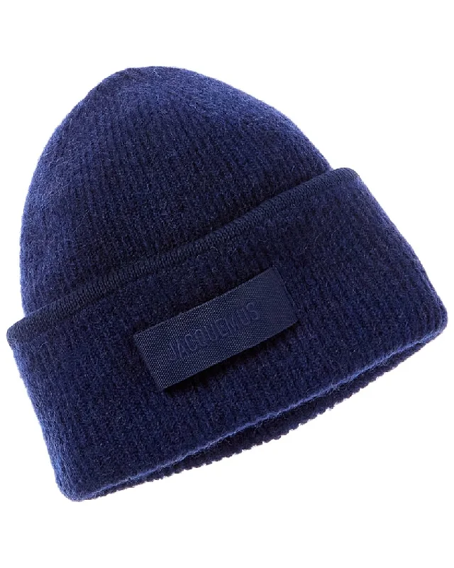 Wool hats for mountain treksWool hats for casual winter outings-Jacquemus The Gros Grain Wool-Blend Beanie