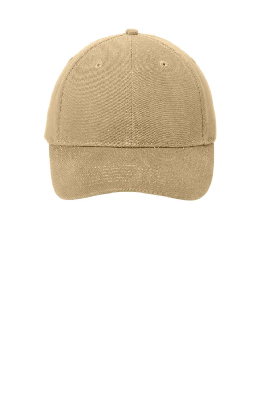 Mens hats for frosty weather-Port & Company Mens Adjustable Hat - Khaki