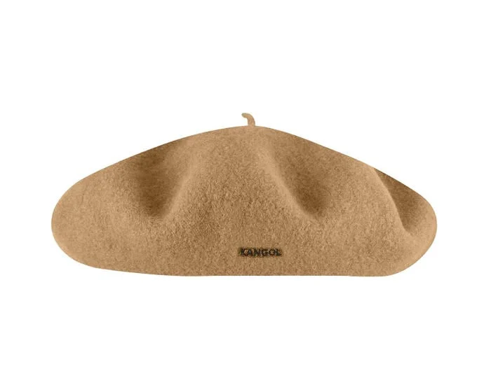 Beanies & Headbands with Crisp Look-Kangol Unisex Anglobasque Beret - Camel